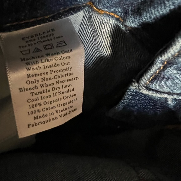 Everlane The 90's Cheeky Buttonfly Denim Jean Med Wash Blue 33 ankle NEW - Picture 9 of 9